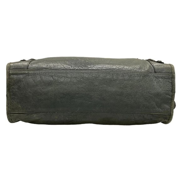 Auth BALENCIAGA The City 115748 Blue Green Leather - Handbag - Picture 7 of 16